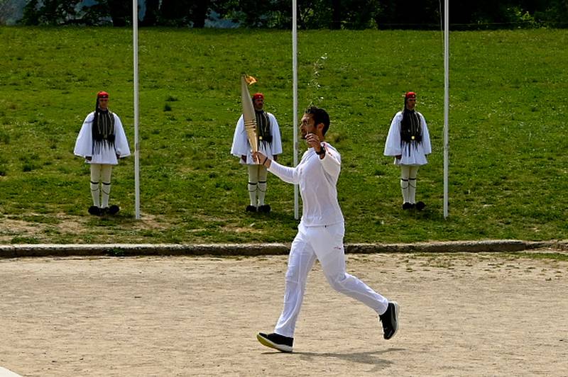 Olympic torch lighting ceremony