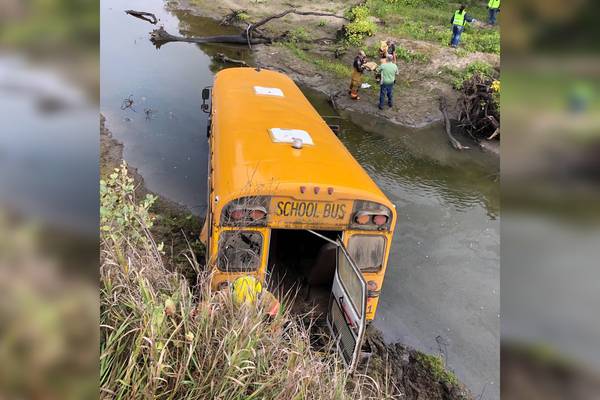 School bus crashes into river with students on board