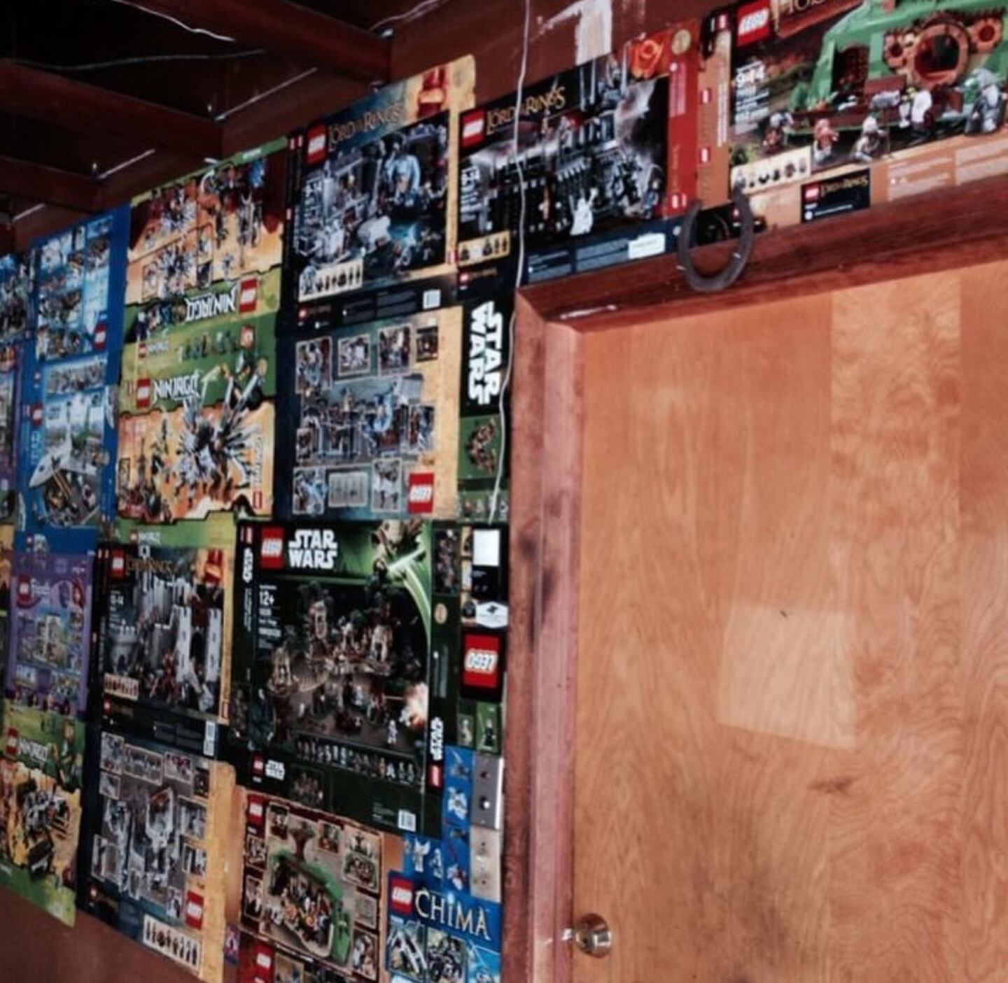 Bobby Mitchell suggests using old LEGO boxes as wallpaper!