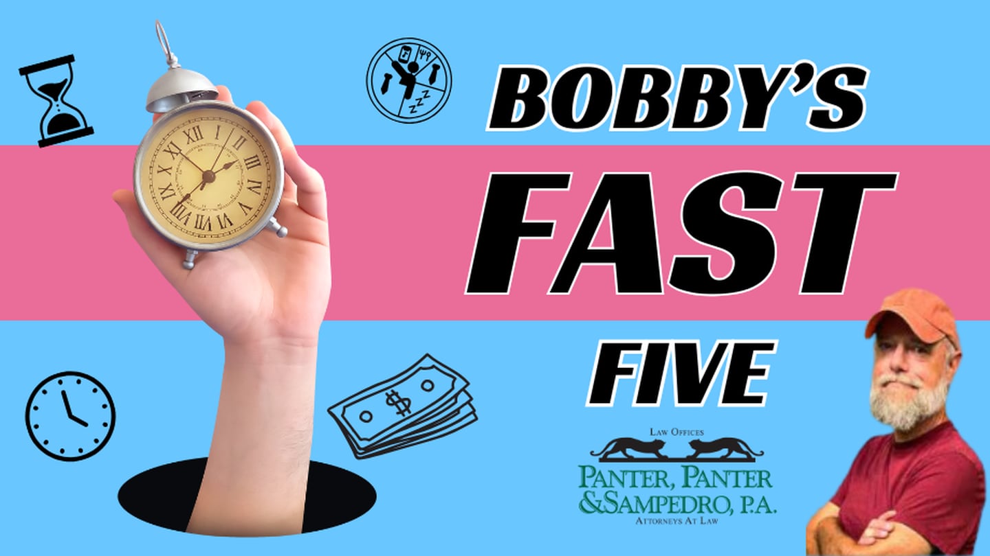 Register to play Bobby’s Fast Five! 