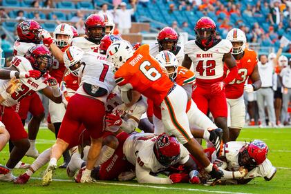 Miami Hurricanes vs NC State football - Nov 15th, 2025