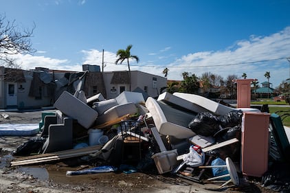 Damage left behind after Hurricane Milton