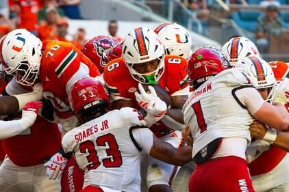 Miami Hurricanes vs NC State football - Nov 15th, 2025