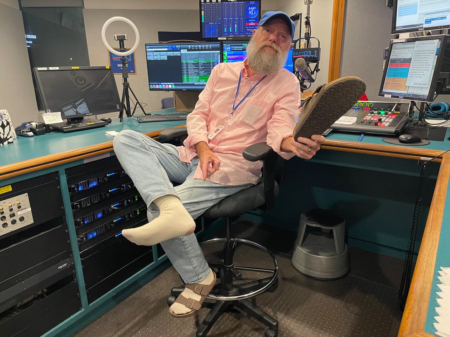 Check out the socks.